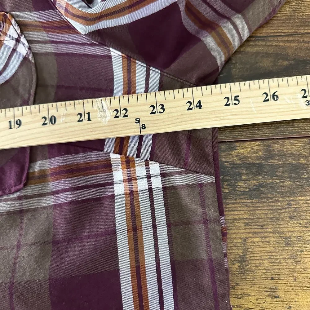 Alaskan Hardgear Bitterroot shirt long sleeve plaid women size XL brown maroon - Picture 8 of 10